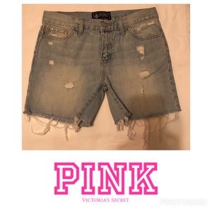 Pink Victoria Secret Distressed Frayed Size 4 Distressed Summer Travel Cruise